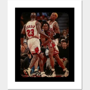 Chicago Bulls vs Los Angeles Lakers, 1997 Vintage Posters and Art